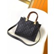 Borse Imitazioni tote piccola Fendi Sunshine vitello FF nera