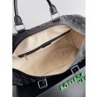 Borsone medio Bottega Veneta vitello martellata intrecciata nera