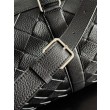 Borsone medio Bottega Veneta vitello martellata intrecciata nera