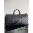 Borsone medio Bottega Veneta vitello martellata intrecciata nera