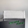 Bottega Veneta Andiamo Piccolo East/West Borsa Agnello Intrecciata Bianca