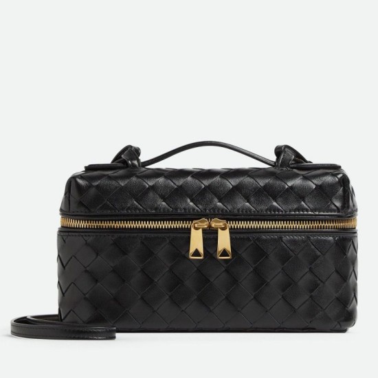 Bottega Veneta Bang Bang Vanity Case Nero Intrecciato