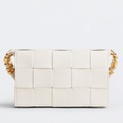 Bottega Veneta Cassette Borsa Bianco Granato