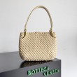 Bottega Veneta Clicker Replica Perfetta Piccola Porridge Intrecciato agnello