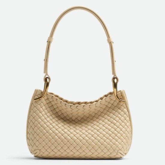 Bottega Veneta Clicker Replica Perfetta Piccola Porridge Intrecciato agnello