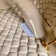 Bottega Veneta Clicker Replica Perfetta Piccola Porridge Intrecciato agnello