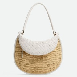 Bottega Veneta Gemelli Medium Borsa Raffia Naturale