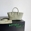 Bottega Veneta Mini Cabat Borse Replica Alta Qualità Travertino Intrecciato Agnello