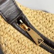 Bottega Veneta Mini Wallace Borse Firmate Replica Raffia Naturale