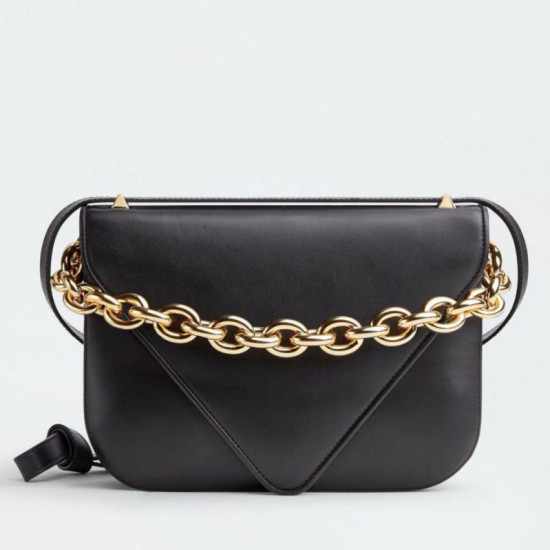 Bottega Veneta Mount Medium Envelope Borsa vitello nera Bottega Veneta Mount Medium Envelope Borsa vitello nera