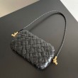 Bottega Veneta Nodo Minaudiere Su Cinturino Nero Foulard Intreccio 