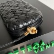 Bottega Veneta Nodo Minaudiere Su Cinturino Nero Foulard Intreccio 