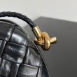 Bottega Veneta Nodo Minaudiere Su Cinturino Nero Foulard Intreccio 