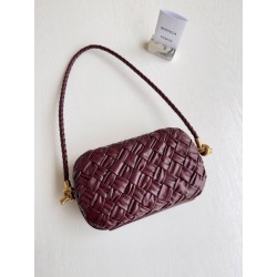 Bottega Veneta Nodo Minaudiere Sulla Tracolla Foulard Barolo Intreccio 