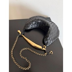 Bottega Veneta Sardine Piccola Borsa con Catena Nero Agnello