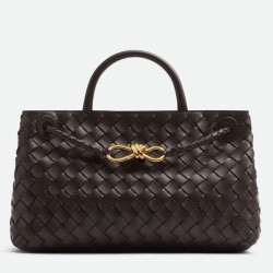 Replica Perfette Borsa Bottega Veneta Andiamo piccola East/West agnello intrecciata fondente imitazioni