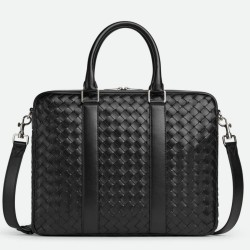 Replica Perfette Cartella Grande Bottega Veneta Vitello Intrecciato Nero imitazioni