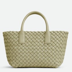 Replica Perfette Bottega Veneta Mini Cabat Borse  Alta Qualità Travertino Intrecciato Agnello imitazioni