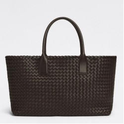 Replica Perfette Borsa Cabat media Bottega Veneta Intrecciato fondente agnello imitazioni