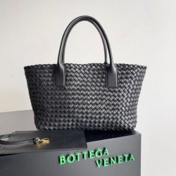 Imitazioni borse griffate Cabat media Bottega Veneta agnello intrecciata nera Replica qualità specchio Replica Perfette Imitazioni borse griffate Cabat media Bottega Veneta agnello intrecciata nera imitazioni