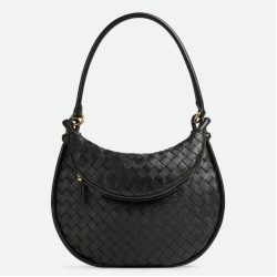 Replica Perfette Borsa  1:1 Bottega Veneta Gemelli Media Agnello Intrecciato Nera imitazioni