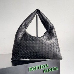 Replica Perfette Borsa Hop Piccola Bottega Veneta Vitello Intrecciato Nero imitazioni