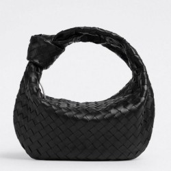 Replica Perfette Bottega Veneta BV Jodie Teen Bora Pari all'originale replica Nero Intrecciato imitazioni