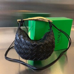 Borse Replica Alta Qualità Mini Bottega Veneta Sardine agnello intrecciata nera qualità specchio Replica Perfette Borse Alta Qualità Mini Bottega Veneta Sardine agnello intrecciata nera imitazioni