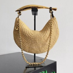 Borsa piccola Sardine di Bottega Veneta con catena rafia naturale Replica qualità specchio Replica Perfette Borsa piccola Sardine di Bottega Veneta con catena rafia naturale imitazioni