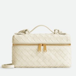 Replica Perfette Bottega Veneta Bang Bang Vanity Case Avorio Intrecciato imitazioni