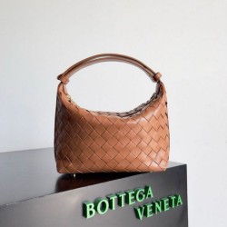 Borsa Replica 1:1 Bottega Veneta Mini Wallace vitello intrecciata marrone qualità specchio Replica Perfette Borsa 1:1 Bottega Veneta Mini Wallace vitello intrecciata marrone imitazioni