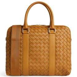 Cartella Grande Bottega Veneta Vitello Intrecciato Marrone