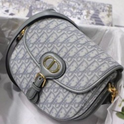 Qualità Specchio Replica Borsa media Dior Bobby tela Dior Oblique grigia Riproduzione Fedele Borsa media Dior Bobby tela Dior Oblique grigia imitazioni