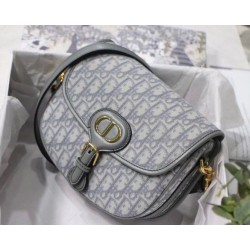 Borsa media Dior Bobby tela Dior Oblique grigia Borsa media Dior Bobby tela Dior Oblique grigia