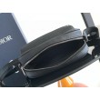 Dior Borsa a tracolla con cerniera Mini Rider 2.0 beige obliquo con pelle nera