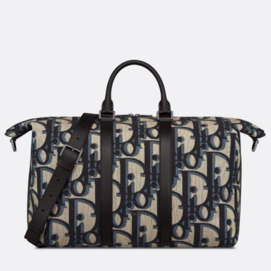 Dior Weekender 40 Borsa Beige Maxi Dior Oblique Jacquard