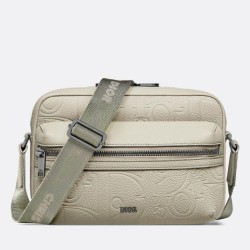 Riproduzione Fedele Dior Rider 2.0 Zipped Messenger Borse Imitazioni Beige Gravity imitazioni