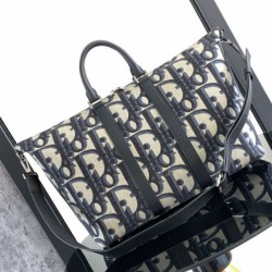 Qualità Specchio Replica Dior Weekender 40 Borsa Beige Maxi Dior Oblique Jacquard Riproduzione Fedele Dior Weekender 40 Borsa Beige Maxi Dior Oblique Jacquard imitazioni