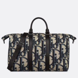 Riproduzione Fedele Dior Weekender 40 Borsa Beige Maxi Dior Oblique Jacquard imitazioni