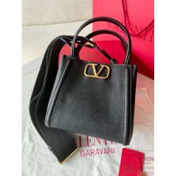 fedele Valentino Alltime Piccolo Borsa Nero vitello granata