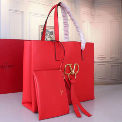 fedele Valentino Garavani Rosso Grande Vring Shopping Tote