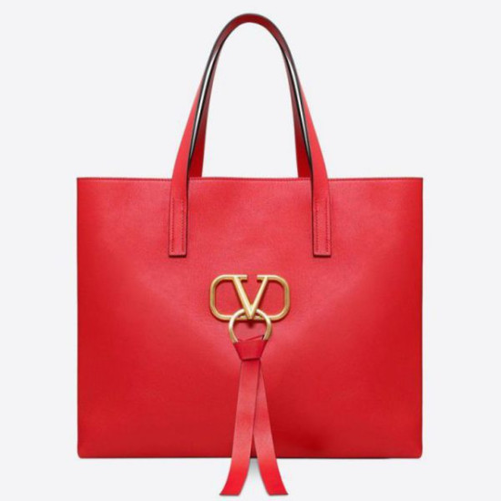 fedele Valentino Garavani Rosso Grande Vring Shopping Tote