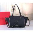 fedele Valentino Piccolo Rockstud Tote Nero Grained Calfskin fedele Valentino Piccolo Rockstud Tote Nero Grained Calfskin