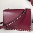 fedele Valentino Rockstud Crossbody Borse Imitazioni Rosso Vitello