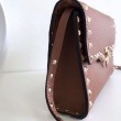 fedele Valentino Rockstud Piccolo Crossbody Borsa Marrone Granulato