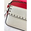 fedele Valentino Rockstud Pouch Borse Firmate Replica Bianco Granulato