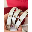 fedele Valentino Rockstud Pouch Borse Firmate Replica Bianco Granulato