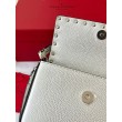 fedele Valentino Rockstud Pouch Borse Firmate Replica Bianco Granulato