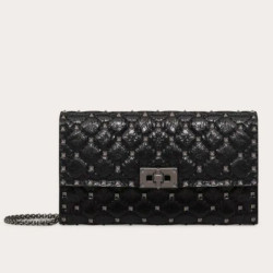 fedele Valentino Rockstud Spike Chain Clutch Agnello Crespo