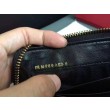 fedele Valentino Rockstud Spike Zip Portafoglio Noir Agnello